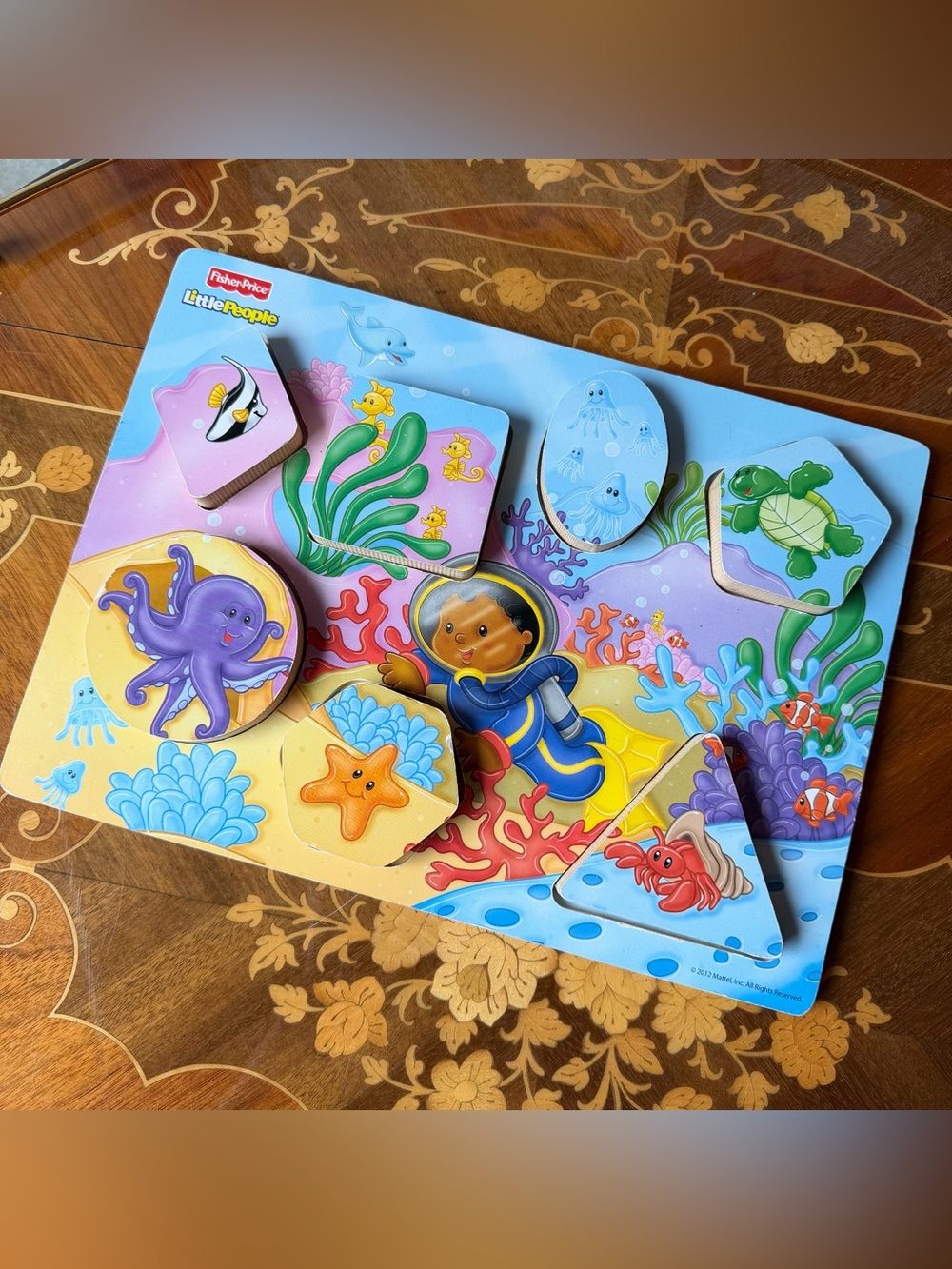 Little People Ocean Themed Puzzle Wooden Chunky
2012 Fisher Price